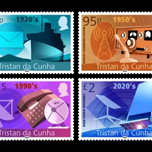 TDC - COMMUNICATIONS ON TRISTAN DA CUNHA - FROM MAIL SHIPS TO THE DIGITAL AGE- MINT SET